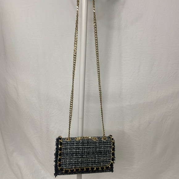 Chico's Handbags - chicos Preowned Black/White Color, tweed fabric